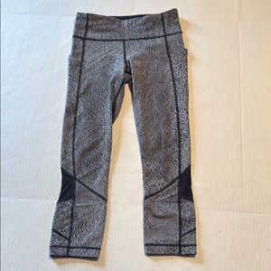 Gray and Black Patterned Lululemon leggings